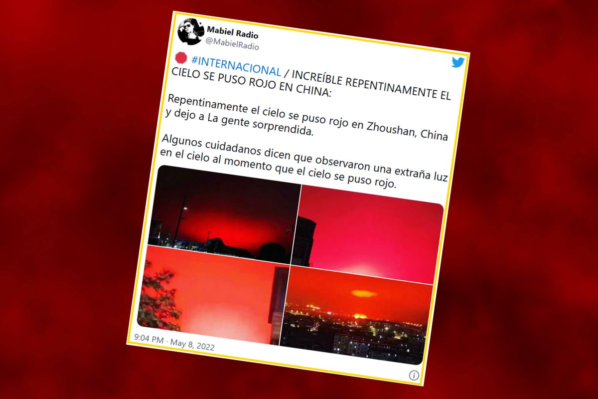 Niebo nad chińskim miastem przybrało czerwoną barwę 