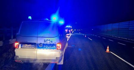 Tragedia pod Skierniewicami. Pieszy zginął na autostradzie A2