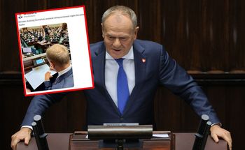 Pokazał zdjęcia. Tusk podpisywał wniosek do Nawrockiego