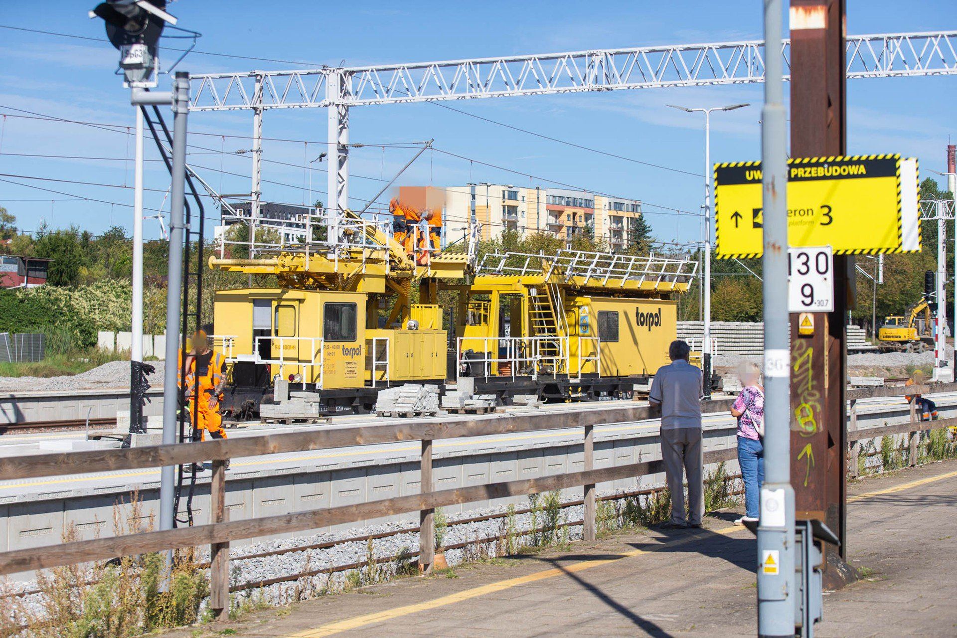 Roboty modernizacyjne na stacji kolejowej w Słupsku.