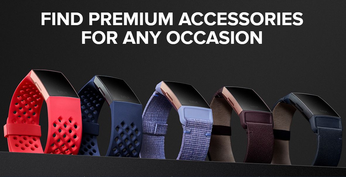 Fitbit Charge 3 w różnych wersjach kolorystycznych, źródło: Fitbit.