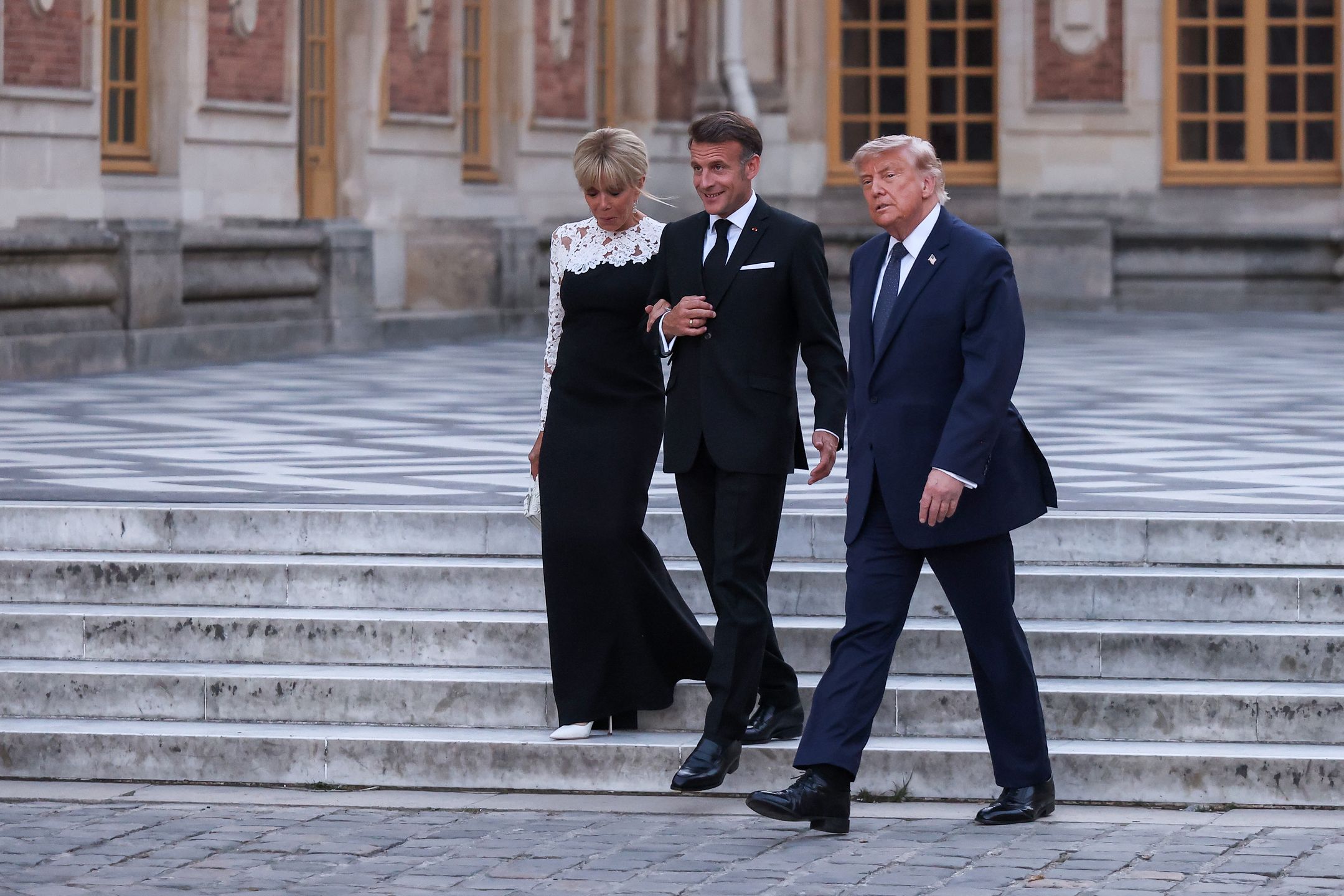 Emmanuel i Brigitte Macron, Donald Trump