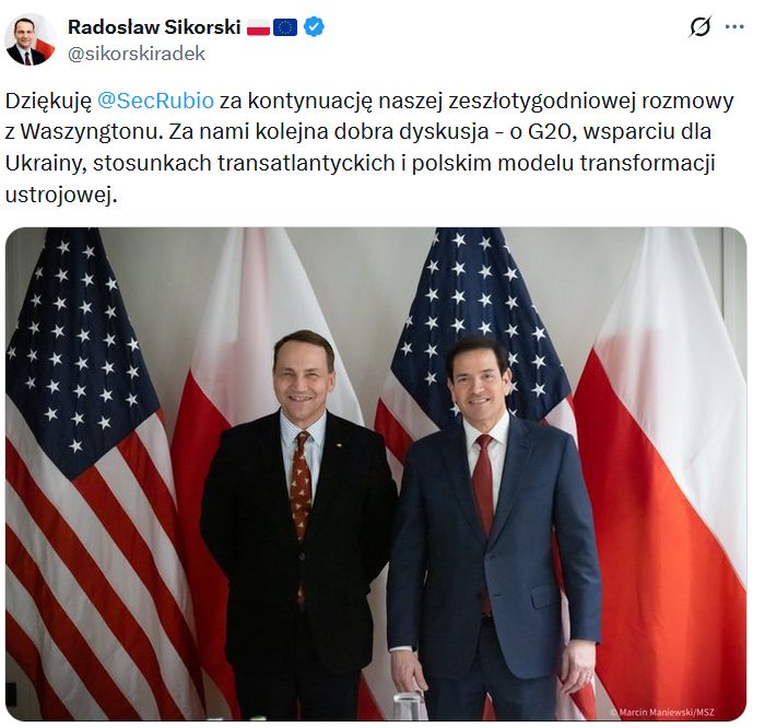 Wpis Radosława Sikorskiego