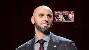 Gortat pojawił się na meczu Polaków. Spójrz, kto siedział obok