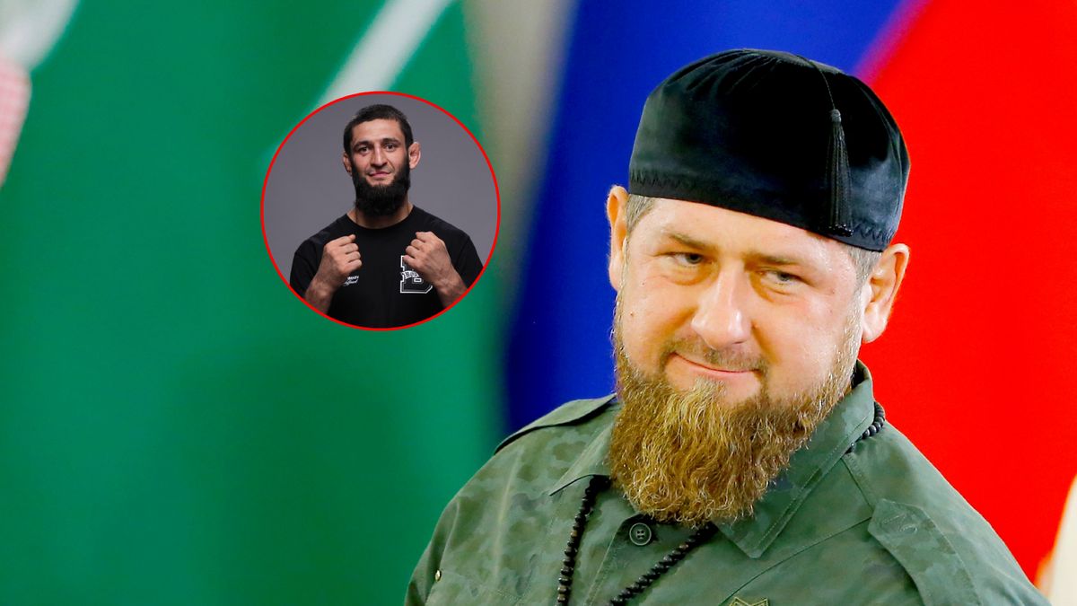 Ramzan Kadyrow i Chamzat Czimajew (w kółku)