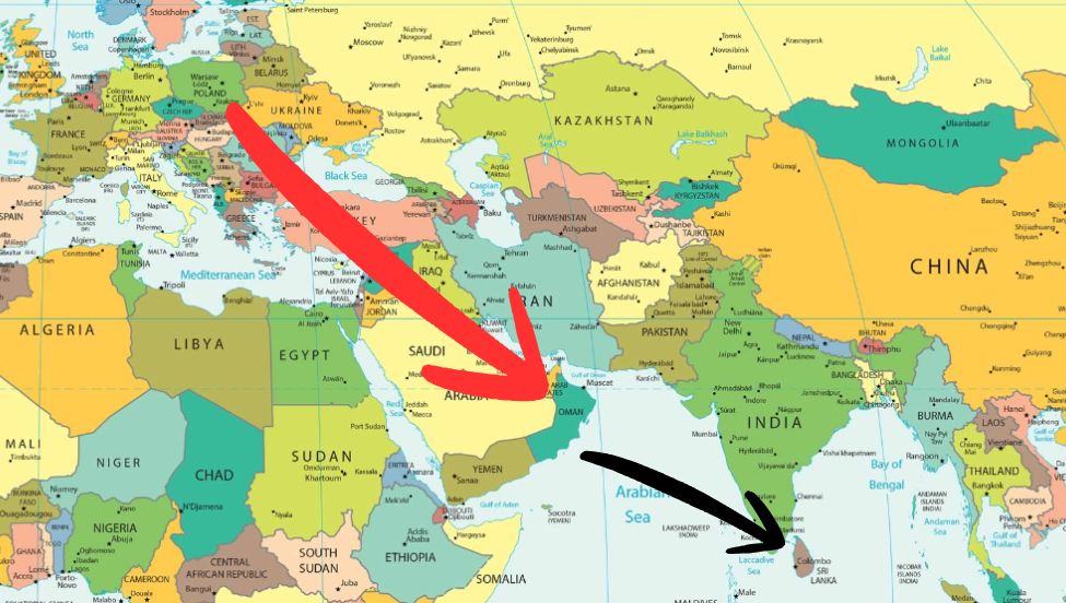 Trasa Polska-Oman-Sri Lanka