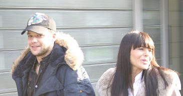 Edyta Herbuś w kożuszku i Michał Piróg