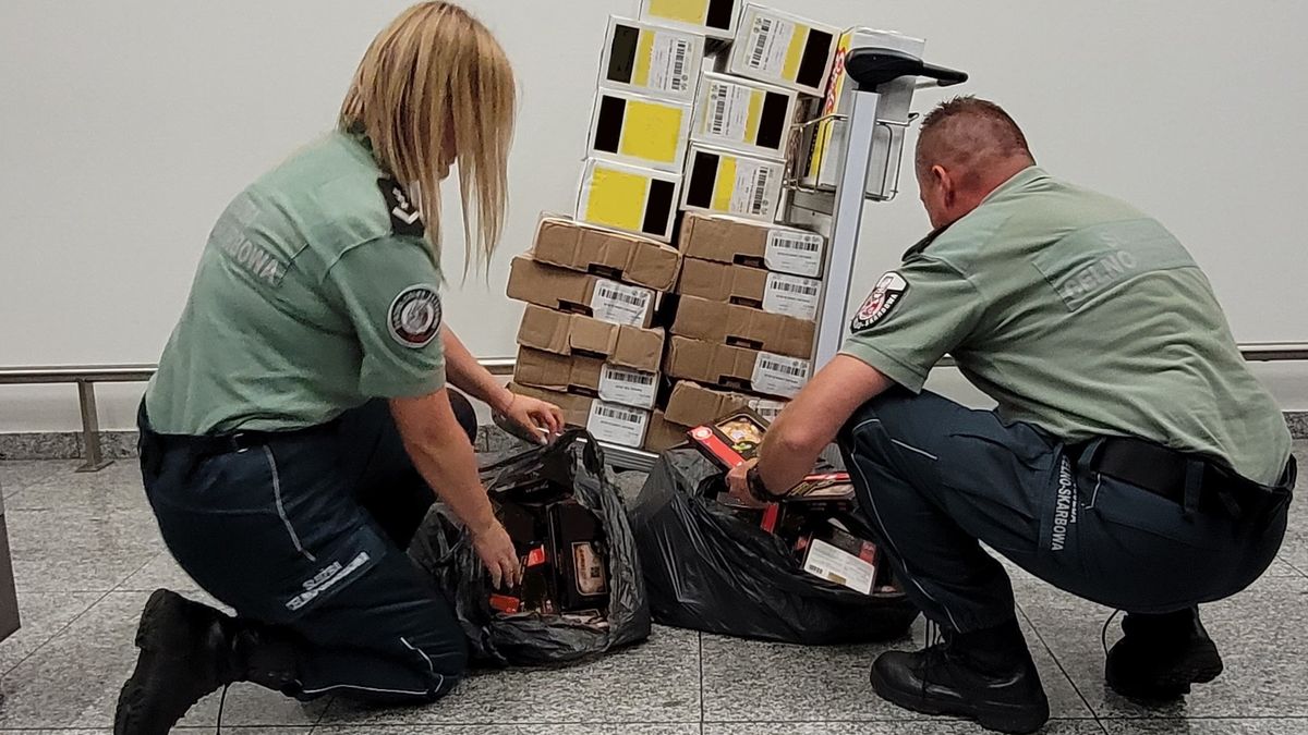 Wędliny zatrzymane na lotnisku w Balicach.