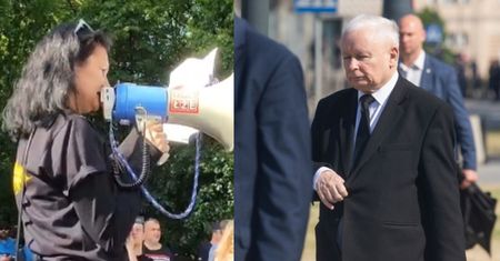 Krzyczeli do Kaczyńskiego na miesięcznicy. Policja zaskoczyła protestujących