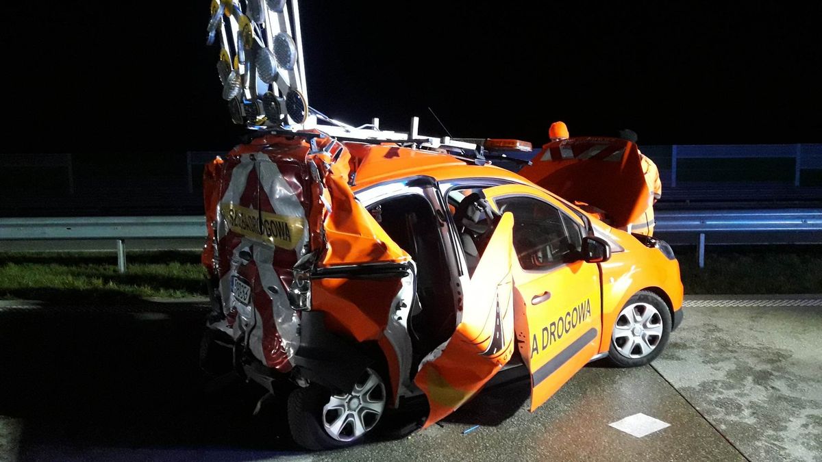 Wypadek na odcinku Kamieńsk - Piotrków Trybunalski