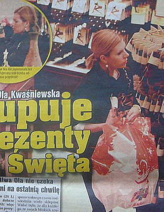 Kwaśniewska kupuje prezenty