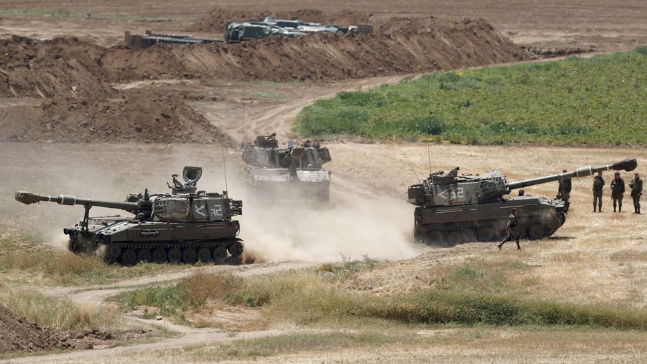 Izrael. Czołgi na granicy ze Strefą Gazy