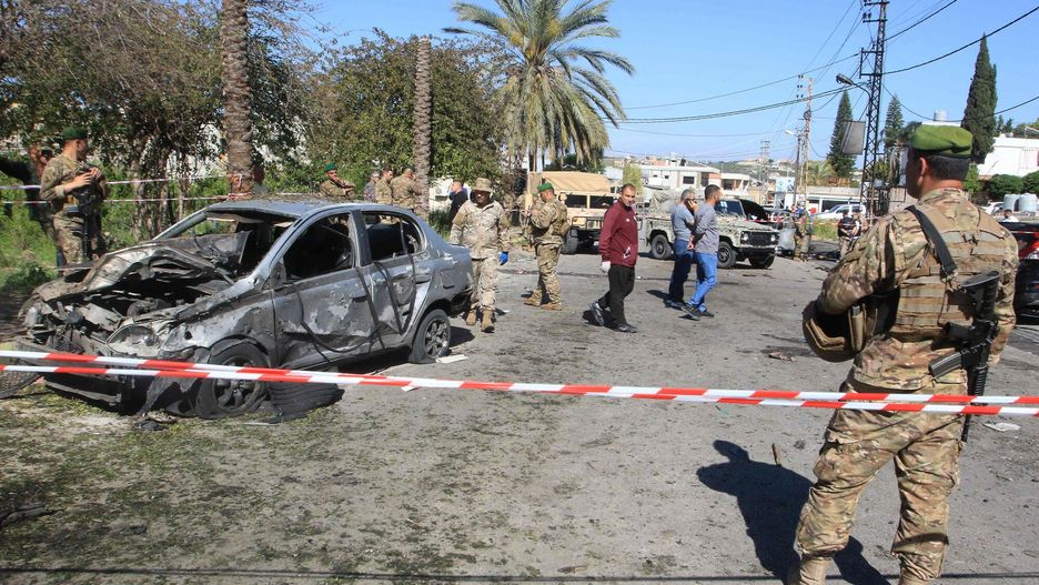 Temporary
Lebanese army soldiers and forensics inspect the scene of an explosion in Braiqaa in south Lebanon's Nabatiyeh district, on April 20, 2025. Lebanon's military said an officer and two soldiers were killed on April 20, in a munitions blast in the country's war-torn south, just days after another soldier was killed in a explosion. (Photo by Mahmoud ZAYYAT / AFP)
MAHMOUD ZAYYAT