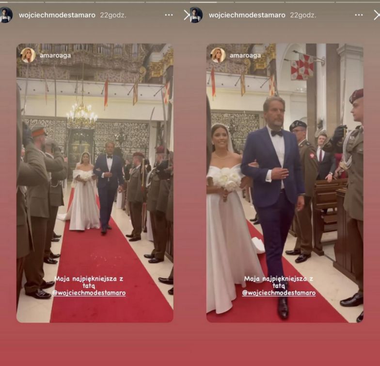 Wojciech Modest Amaro poprowadził córkę do ołtarza
