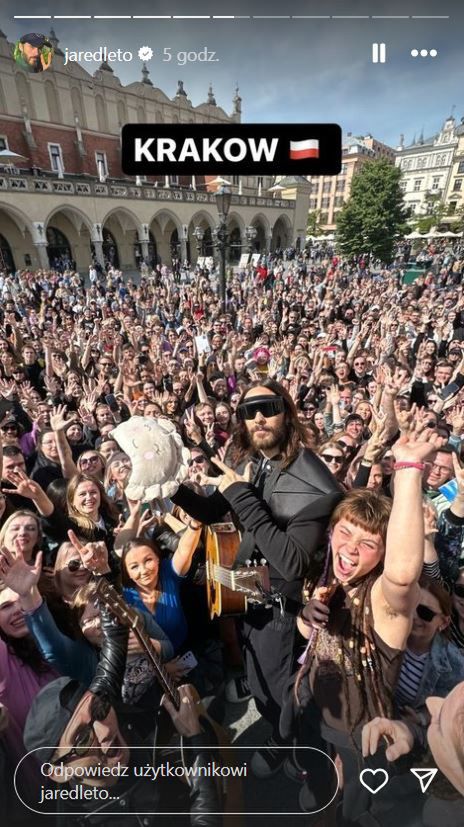 Jared Leto zagrał na Rynku Głównym w Krakowie