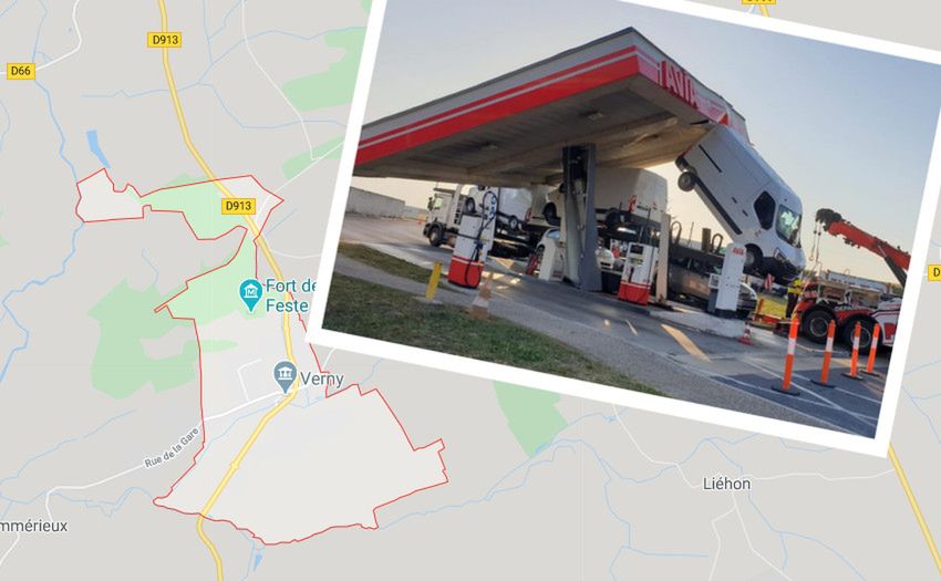 "Zgarnął" busem stację benzynową. Na szczęście nikomu nic się nie stało