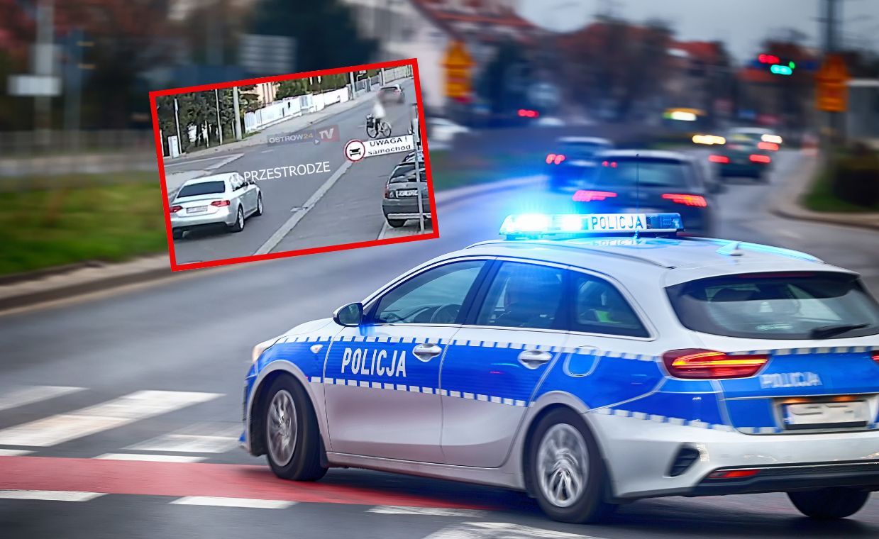 93-letnia rowerzystka potrącona. Dramatyczne nagranie z wypadku