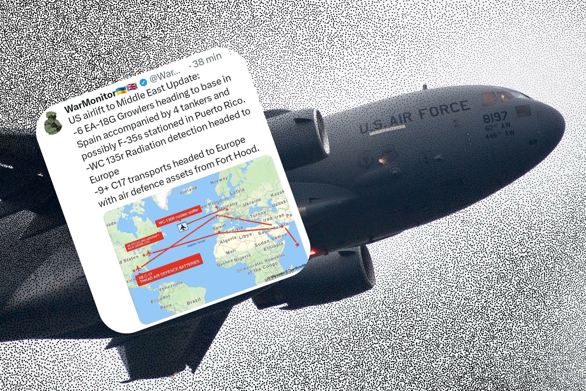 wiadomości,aktualności,WP Wiadomości USA uderzą w Iran? Intensywny ruch lotnictwa