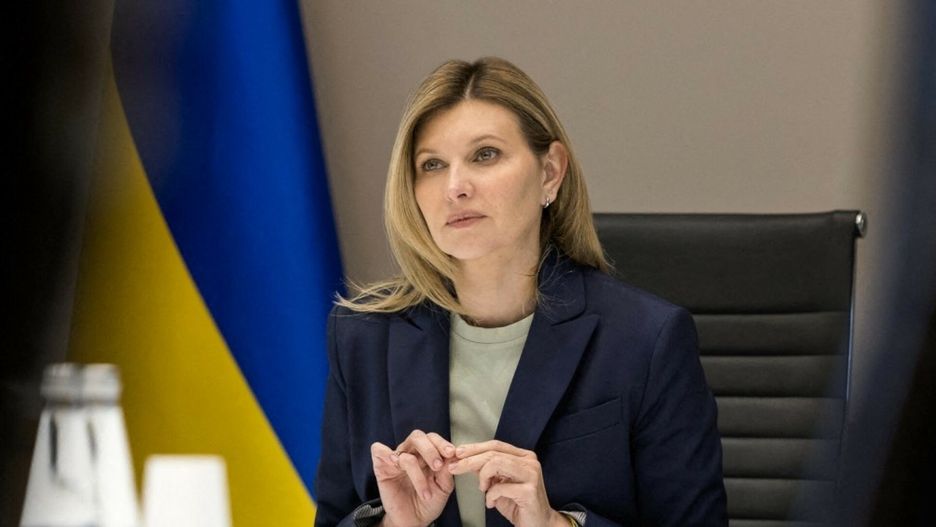O?ena Ze?enska rozmawia z pierwszymi damami Polski, Litwy i FrancjiHandout photo shows First Lady Olena Zelenska talks to the First Ladies of Poland, Lithuania and France on May 13, 2022 in Kyiv, Ukraine. Photo by Ukrainian Presidency via ABACAPRESS.COMABACA