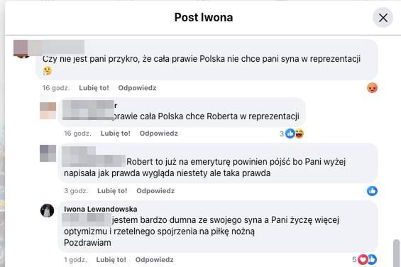 Iwona Lewandowska staje w obronie syna