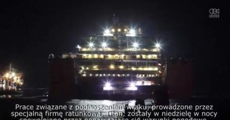 Costa Concordia już prawie wydobyta. Brakuje 3 metrów