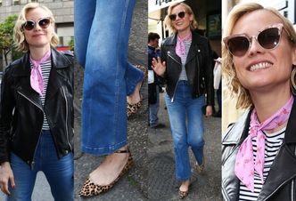 #TRENDY: Diane Kruger w dżinsach z wysokim stanem