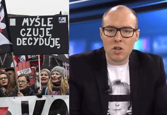 Prawicowy komentator wyzywa uczestniczki Czarnego Marszu: "Feminazistki! Wieszakowe PASZTETY Z WĄSEM"