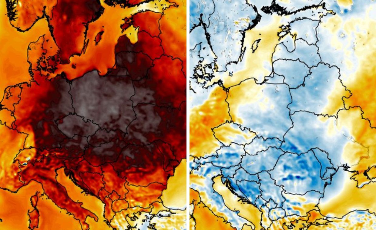 Po ekstremalnych upałach gwałtowne ochłodzenie o ponad 20°C i intensywne ulewy
