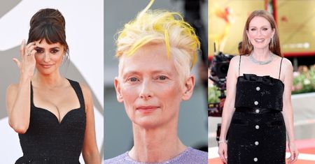 Oscarowe aktorki na premierze "Odwiecznej córki" w Wenecji: Tilda Swinton z barwami Ukrainy na głowie, Julianne Moore w Miu Miu, Penelope Cruz w Chanel (ZDJĘCIA)
