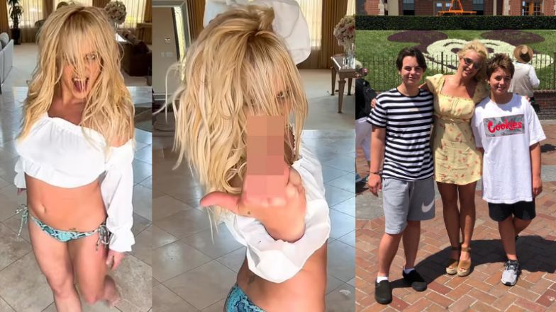Diaboliczna Britney Spears pokazuje "FAKA" do kamery