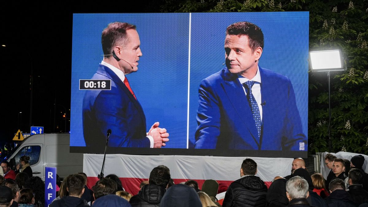 Debata prezydencka w TVP
12.05.2025 Warszawa Debata prezydencka w TVP Fot. Marysia Zawada/REPORTER
N/z: Rafal Trzaskowski, Karol Nawrocki
Marysia Zawada/REPORTER