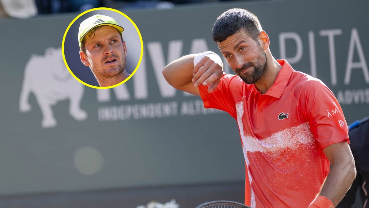 PAP/EPA / MARTIAL TREZZINI / Novak Djoković / Hubert Hurkacz