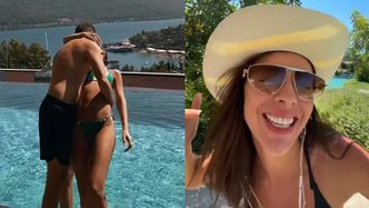 "Bikiniara" Klaudia Halejcio oddaje się pocałunkom z mężem na tureckich wakacjach