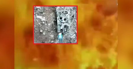 Potężna eksplozja po uderzeniu dronem. Zabójcza precyzja żołnierzy