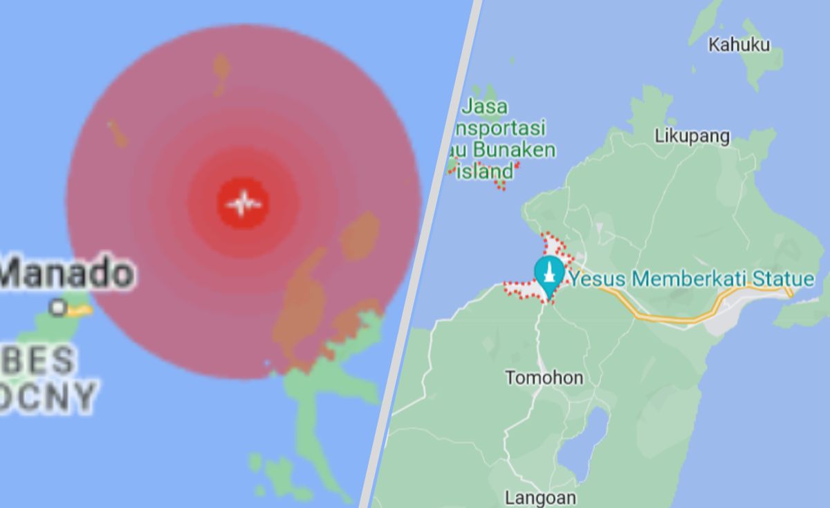 Miejsce epicentrum środowego trzęsienia ziemi w Indonezji.