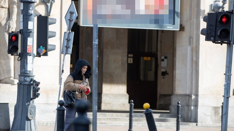 Marina Łuczenko w centrum Warszawy