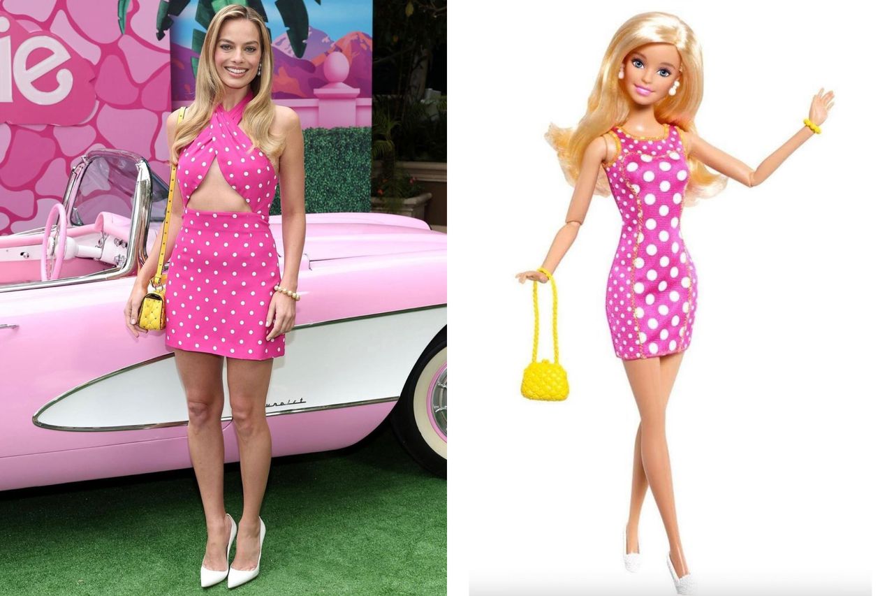 Margot Robbie w stylizacjach inspirowanych projektami lalek Barbie