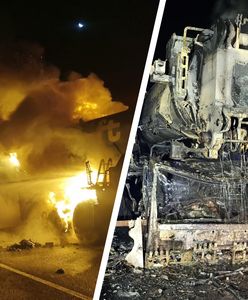 Pożar dźwigu na A1. Część autostrady zablokowana