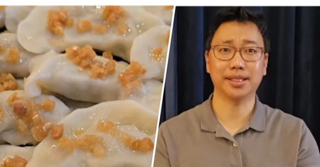 Koreańczyk spróbował polskich pierogów z mięsem i skwarkami. Jego reakcja mówi wszystko
