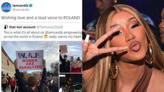 Cardi B wspiera Polki i życzy im "silnego głosu". TVP Info grzmi: "ODURZAŁA I OKRADAŁA MĘŻCZYZN, teraz poparła Strajk Kobiet"