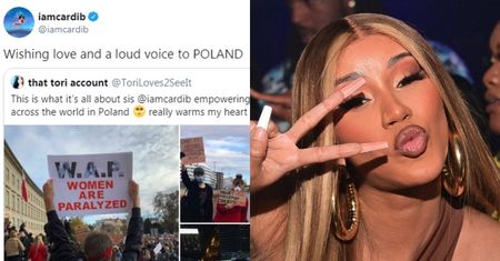Cardi B wspiera Polki i życzy im "silnego głosu". TVP Info grzmi: "ODURZAŁA I OKRADAŁA MĘŻCZYZN, teraz poparła Strajk Kobiet"