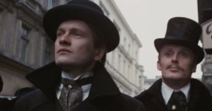 Andrzej Seweryn i Daniel Olbrychski w "Ziemi obiecanej"