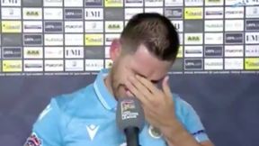 Liga Narodów UEFA: piłkarz rozpłakał się przed kamerą. Całkowicie się rozkleił