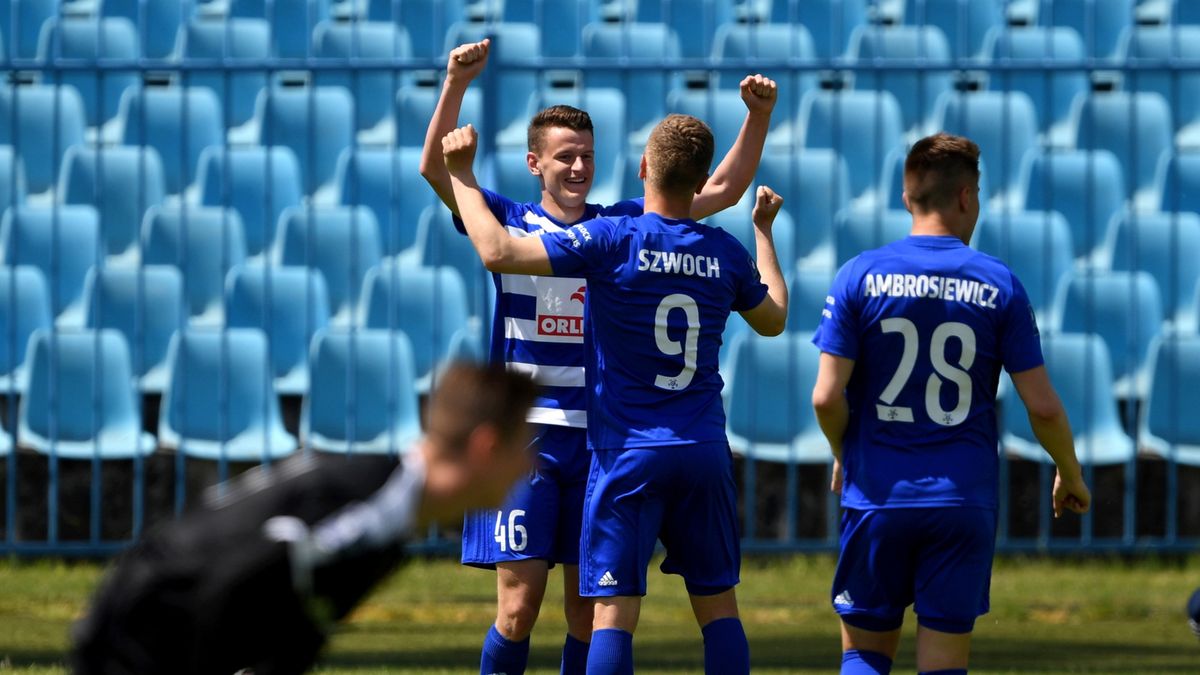 PAP / Piotr Nowak / Na zdjęciu: Dawid Kocyła cieszy się z bramki