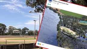 Dramatyczne zdjęcie. Wszystko wokół stadionu jest już pod wodą