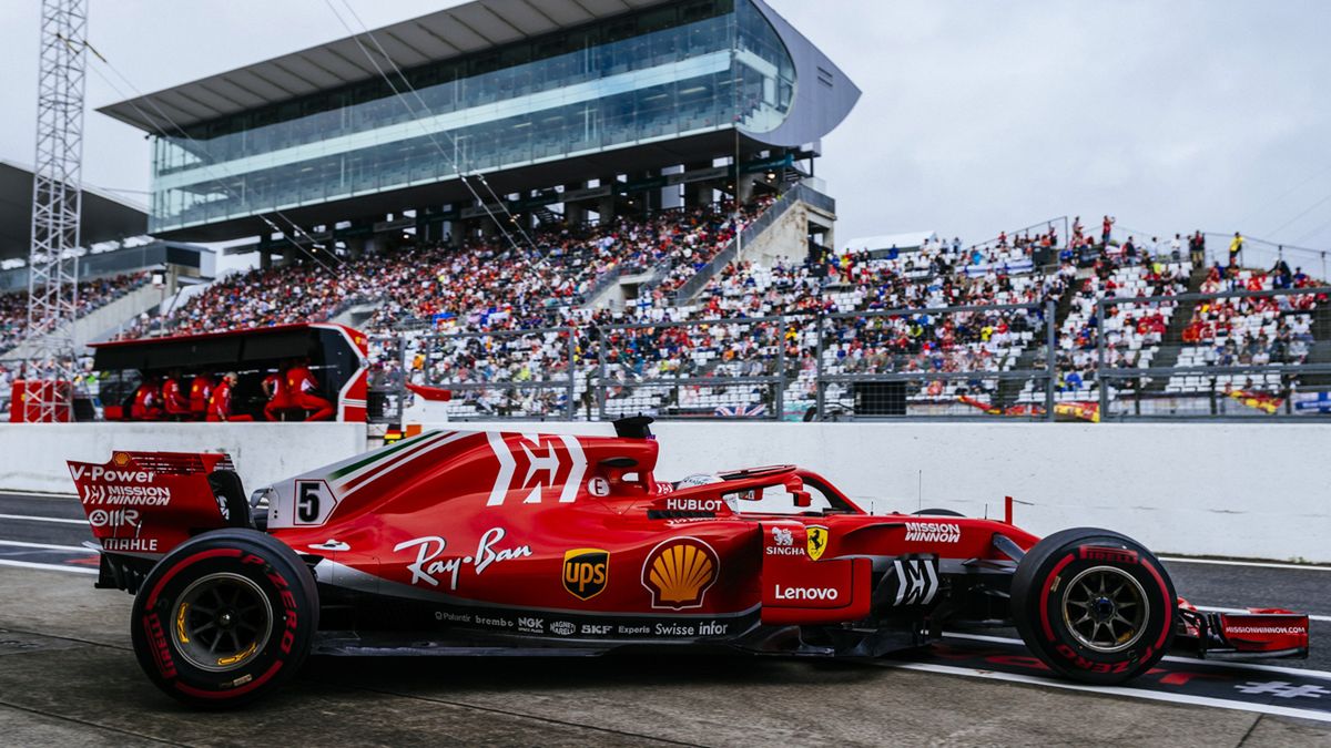 Sebastian Vettel na torze Suzuka