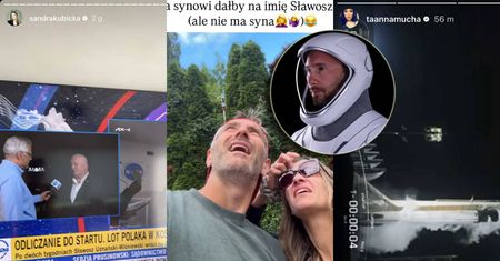 Sławosz Uznański w kosmosie. Gwiazdy reagują: Korwin-Piotrowska, Kubicka, Mucha i inni