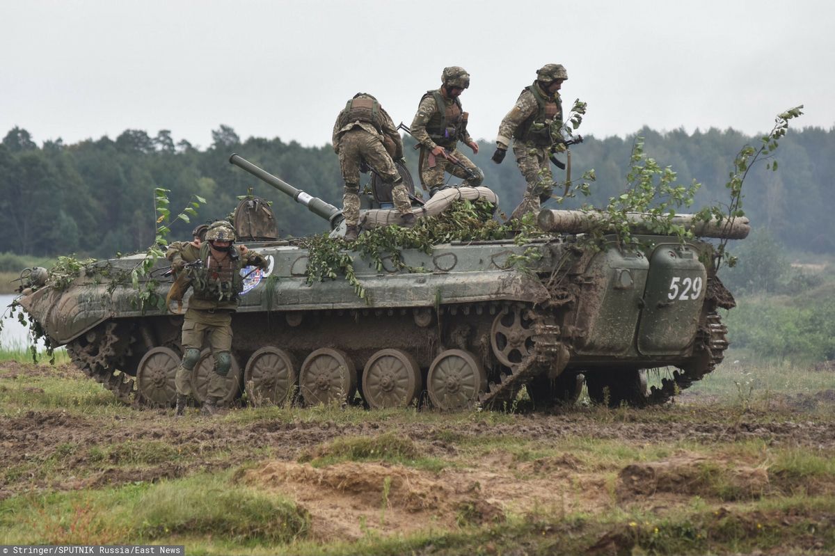 Ćwiczenia ukraińskich wojsk z siłami NATO Rapid Trident 2018. Stringer