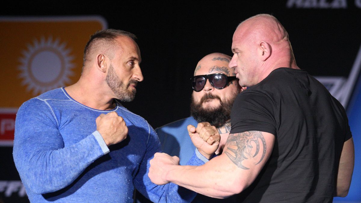 Newspix / MARCIN SZYMCZYK/FOTOPYK  / Na zdjęciu: Radosław Słodkiewicz (z lewej) i Krystian Pudzianowski