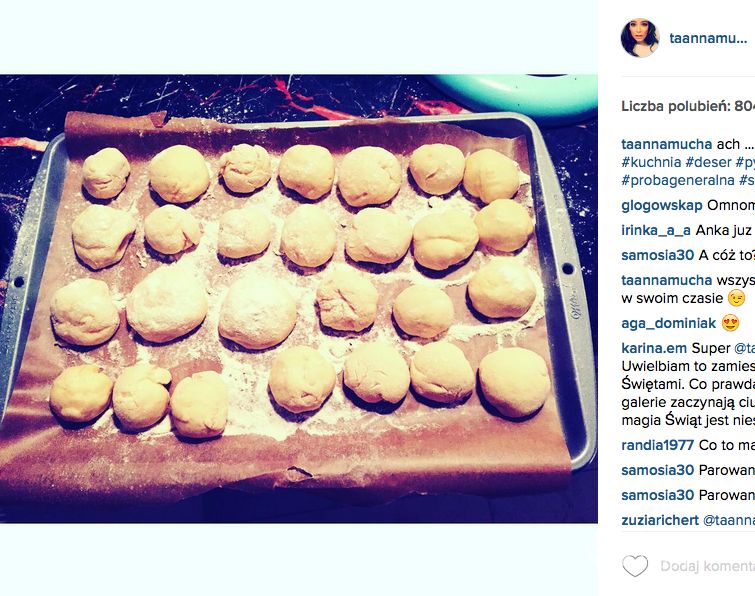Anna Mucha na Instagramie - zdjęcia jedzenia